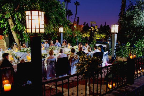 A beautifully captured wedding moment in the elegant banquet hall of the King David Jerusalem Hotel, showcasing its grandeur and timeless decor.