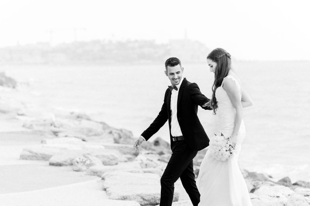 Cinematic editorial bridal portrait in Tel Aviv captured as iconic wedding photography by Arnold Szmerling, manifesting the enduring soul of the couple for the Visual Life Collection.