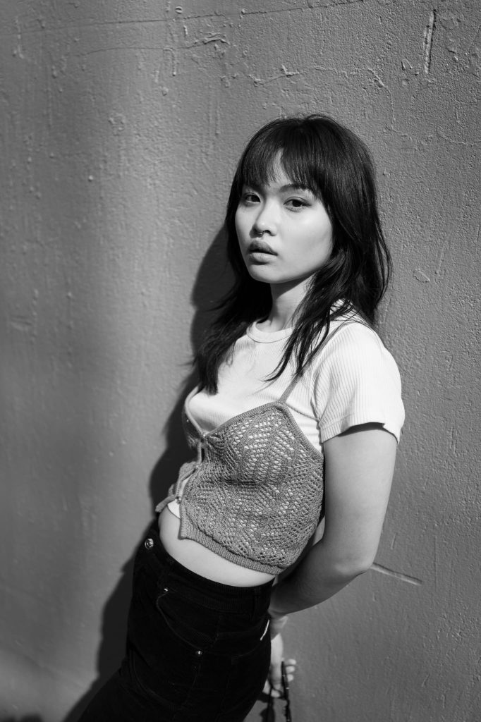 A black and white confidence look by Kobowonderland, captured with the Leica Q3 43, a work of passion by Arnold Szmerling for the Visual Life Collection focusing on lifestyle legacy portraiture.