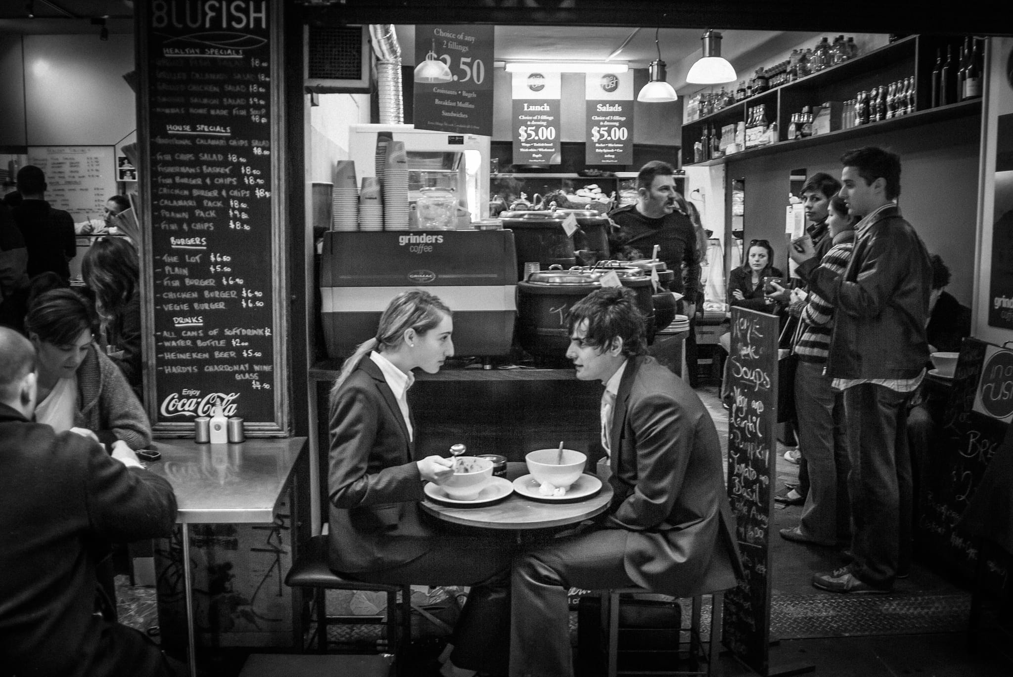 Lunch Date Degraves Street B&W