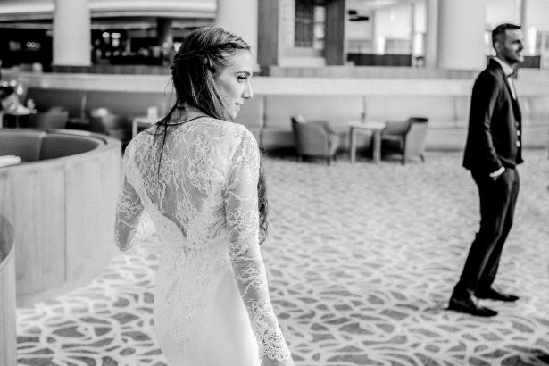 A curated editorial manifestation black and white candid at the Intercontinental Hotel Tel Aviv of stunning couple, captured as a masterwork for the Visual Life Collection by Arnold Szmerling.